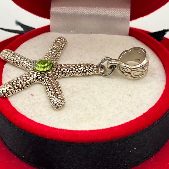 Inlaid Green Rhinestone Realistic Starfish Pendant! - Picture 6 of 8